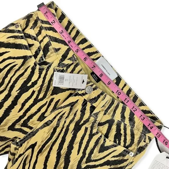 Current/Elliott The Ruby Crop Ankle Jeans in Natural Zebra
